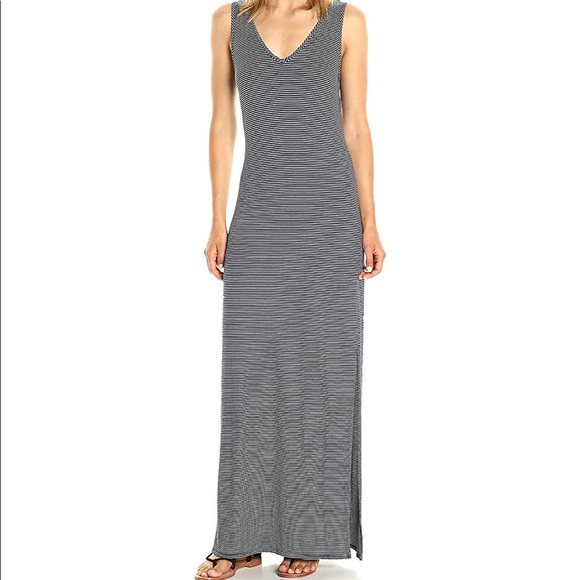 Three Dots Striped Maxi Dress - Picture 1 of 3